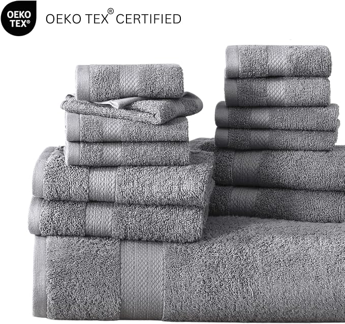 LANE LINEN 100% Ring Spun Cotton Bath Towel Set - Image 7
