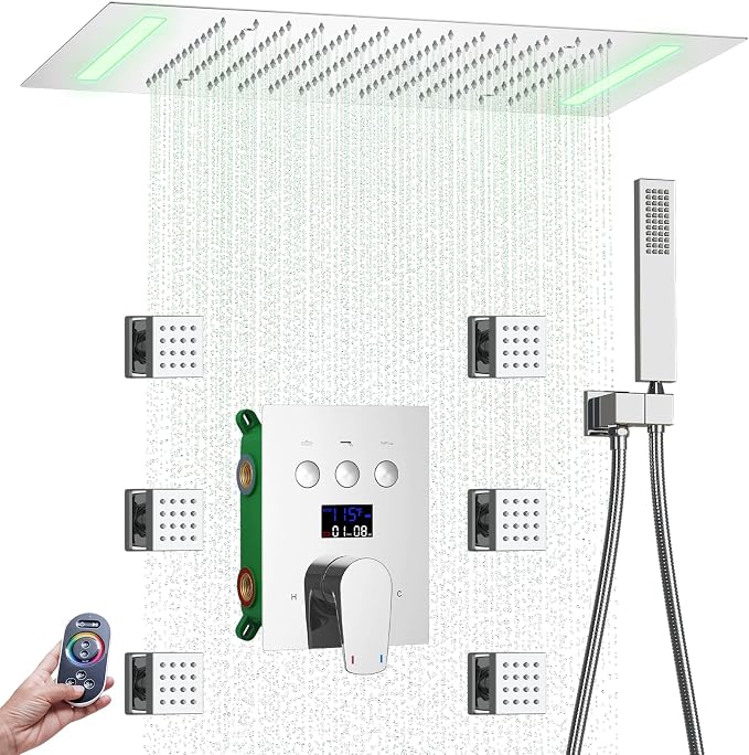 Bathroom shower system Ceiling 14x20 inch shower head, spray by HONGTONGSOWER