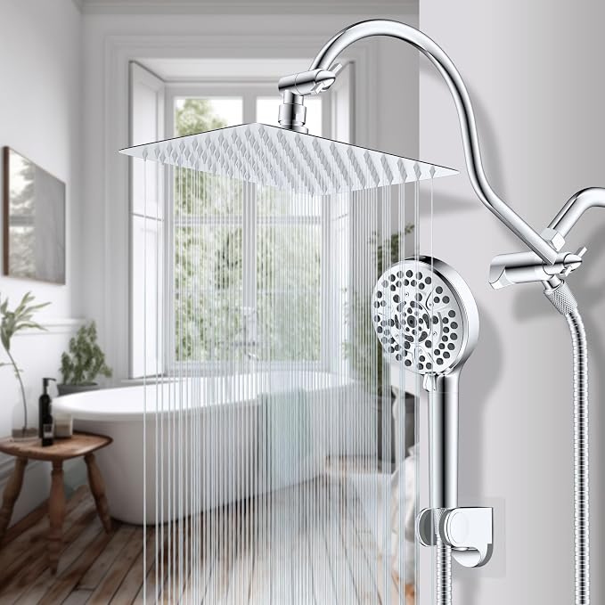 Hibbent All Metal CUPC Certified Shower Head, Handheld Showerhead Combo - Image 9