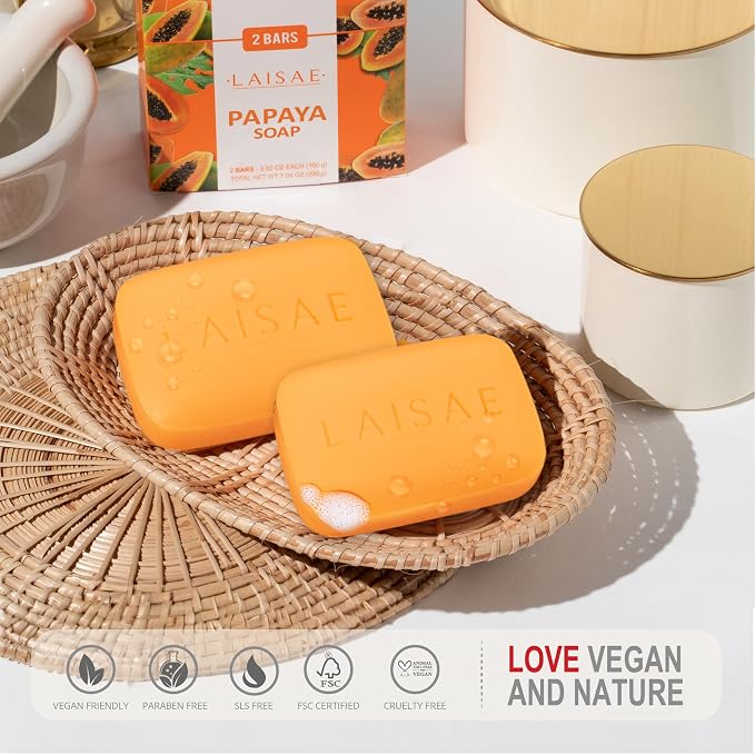Papaya Exfoliating Soap, Hydrating Face Moisturizer - Image 4