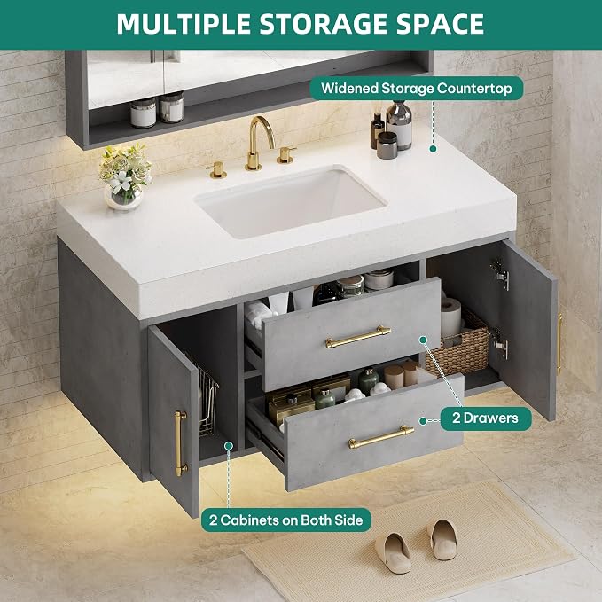 YITAHOME 40 Inch Floating Vanity - Image 3