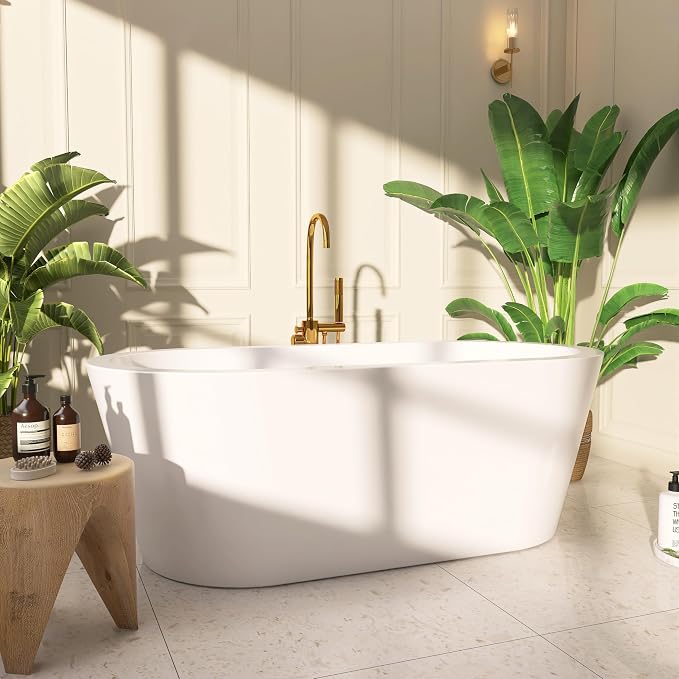 61" Freestanding Bathtubs, Acrylic Soaking Tubs by ADECABBATH
