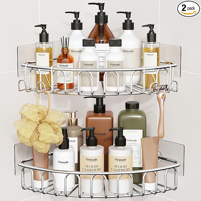 Orimade Corner Shower Caddy Stainless Steel by Orimade