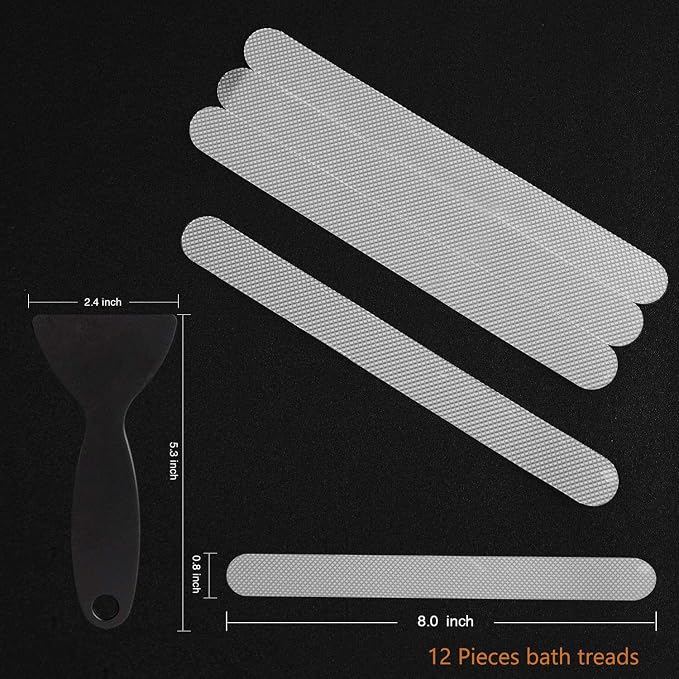 Original Anti Slip Shower Stickers, Safety Bathtub Strips Adhesive Decals - Image 3