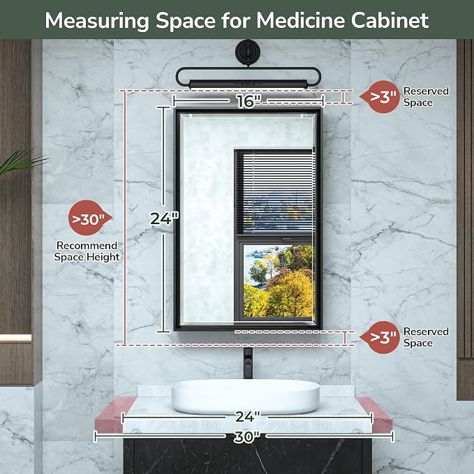 TokeShimi 17x25 Recessed Medicine Cabinet - Image 3