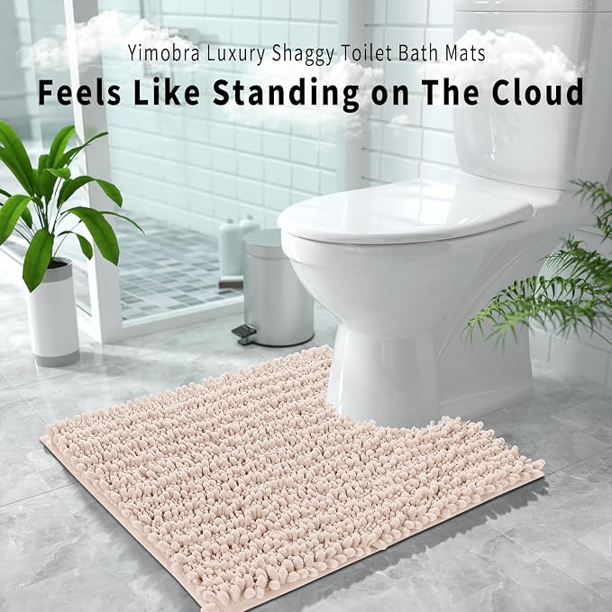Yimobra Toilet Rug U Shaped Washable 24x20 Inch - Image 6