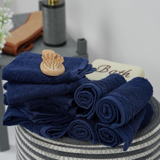 Tens Towels Pack of 24 Washcloths, 12 x 12 Inches, Lighter Weight, Quick to Dry - Image 6