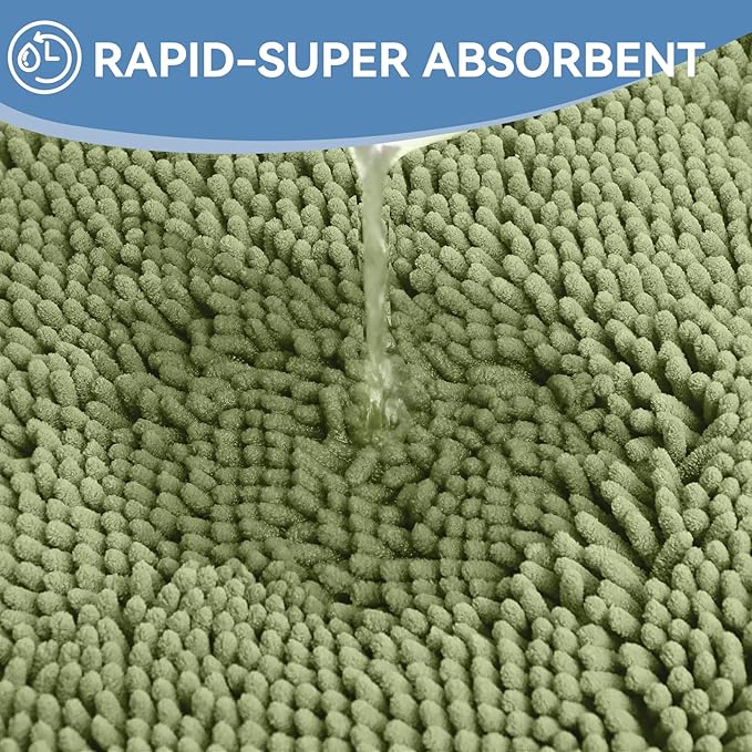 Bcoimo 44"×24" Absorbent Bath Mat, Non-Slip - Image 5