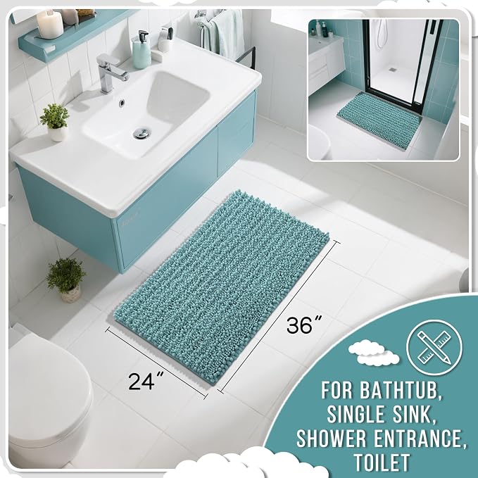 Yimobra Large Bathroom Rugs Non Slip Washable 36x24 Inch - Image 2