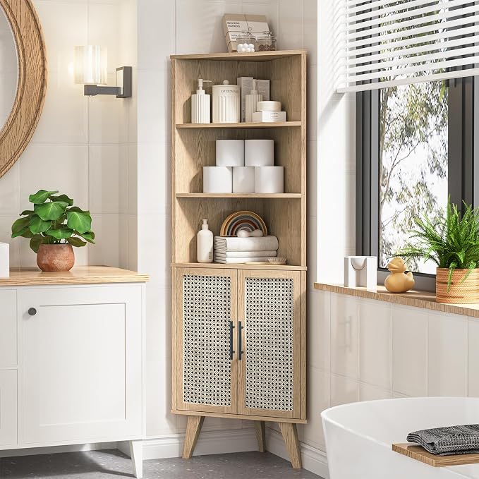 Corner Storage Cabinet, Free Standing Corner Storage Cabinet - Image 3