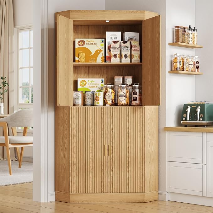 70.3'' Corner Cabinet, Corner Kitchen Pantry by Unknown