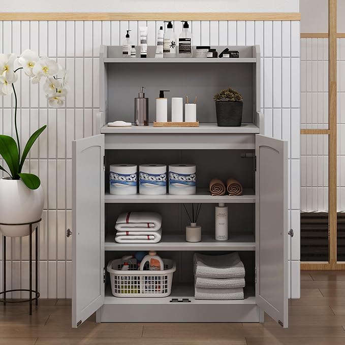 40 Inch Bathroom Storage Cabinet, Freestanding Organizer - Image 7