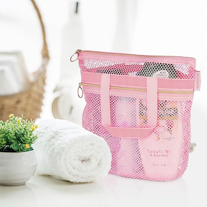 Mesh Shower Bag 10.2x9.9'' Quick-Dry Caddy - Image 5