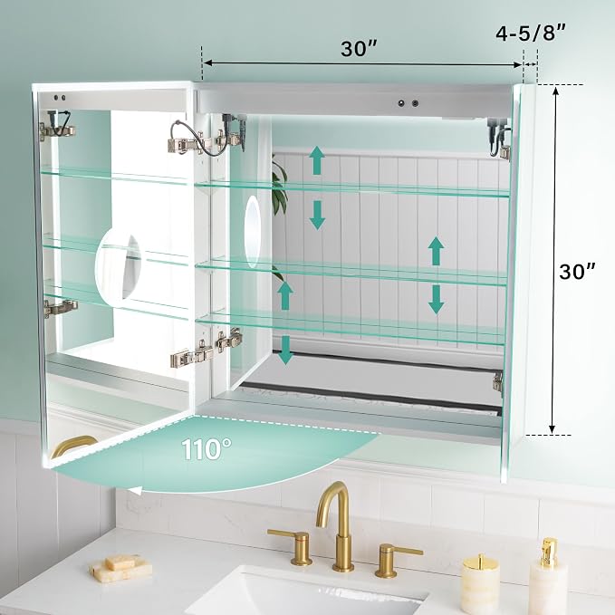 WELLFOR 30" X 30" Medicine Cabinet - Image 2