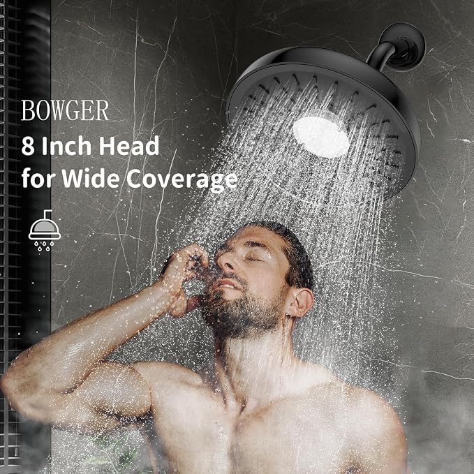 Filtered Shower Head- 8 Inches High Pressure Fixed Rain Showerhead - Image 6