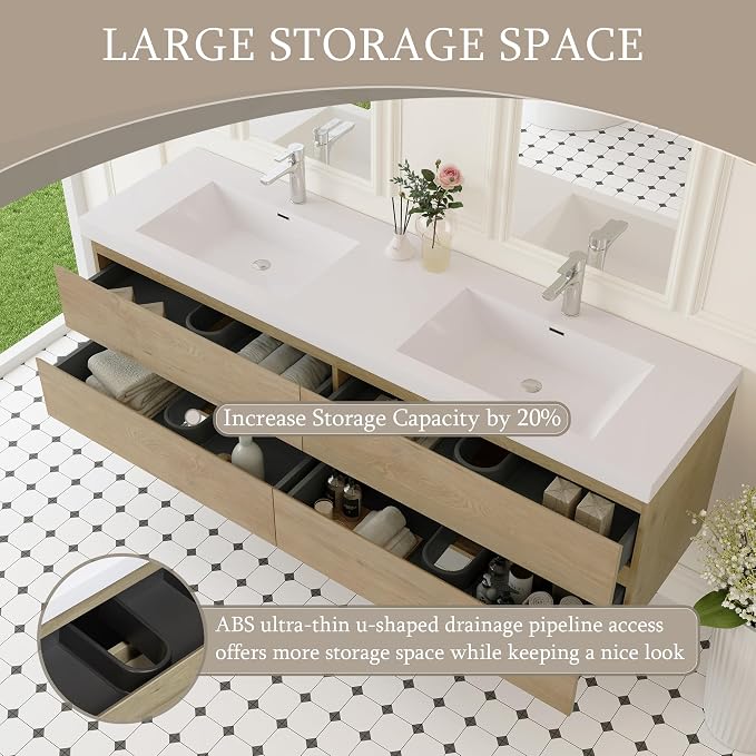 72" Floating Bathroom Vanity - Image 3