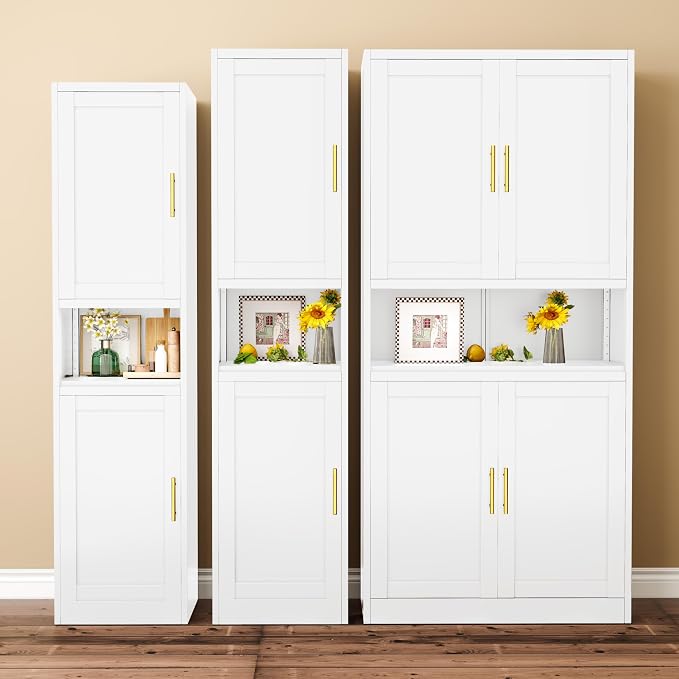 66.93" Tall Bathroom Storage Cabinet, Metal Storage Cabinet - Image 8