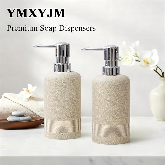 Resin Soap Dispenser Sets, 10.8oz Refillable Liquid Soap Dispensers - Image 2