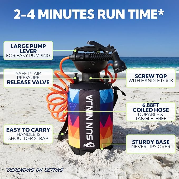 SUN NINJA Portable Shower, Camping Shower - Image 4