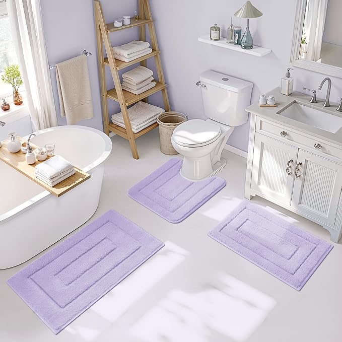 GRANNY SAYS Bathroom Rugs Sets 3 Piece, Soft Absorbent Microfiber Bath Mats - Image 8