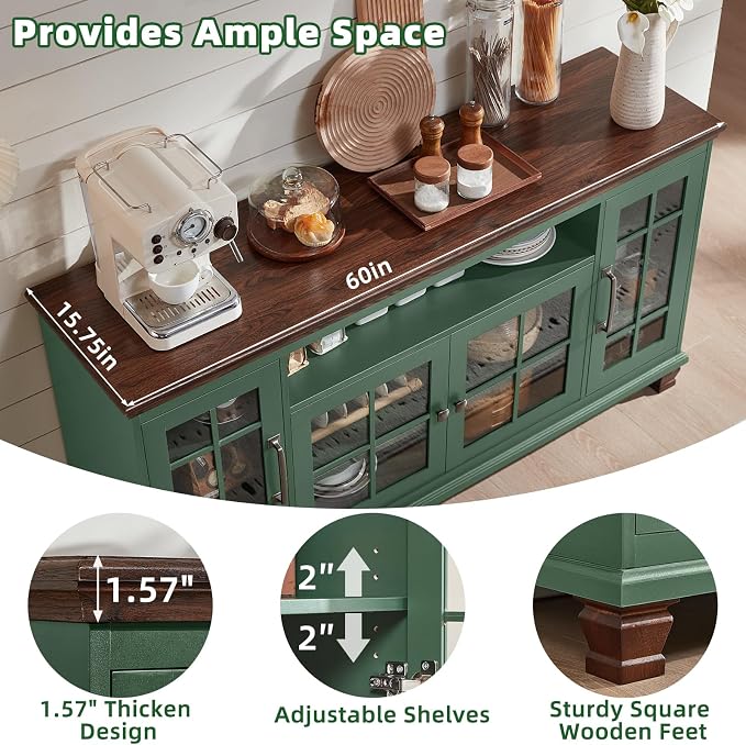 Large Sideboard Buffet Cabinet - Image 6