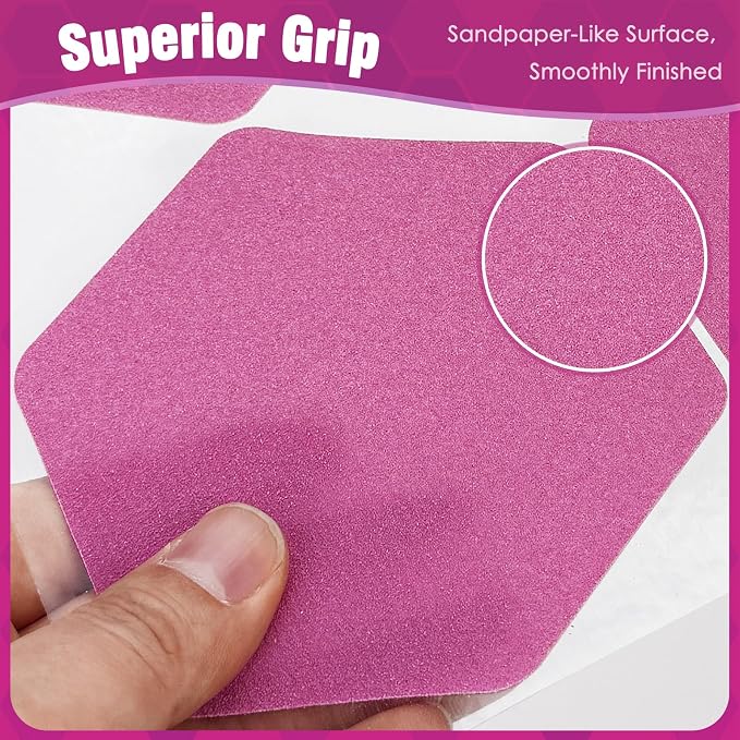 S&X 24 Pcs Non Slip Bathtub Stickers, Oversized Anti Slip Shower Treads - Image 2