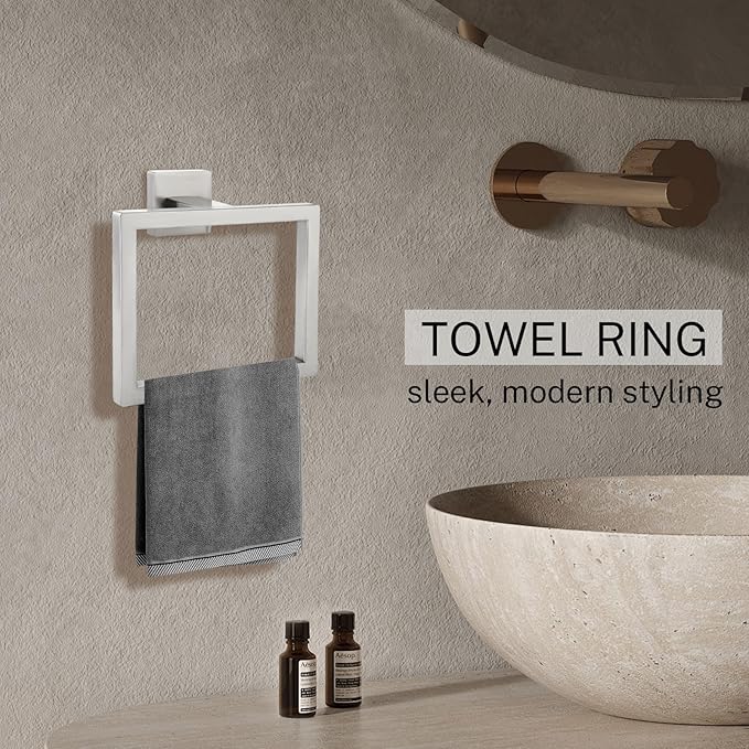 Brushed Nickel Towel Ring Towel Holder - Image 2