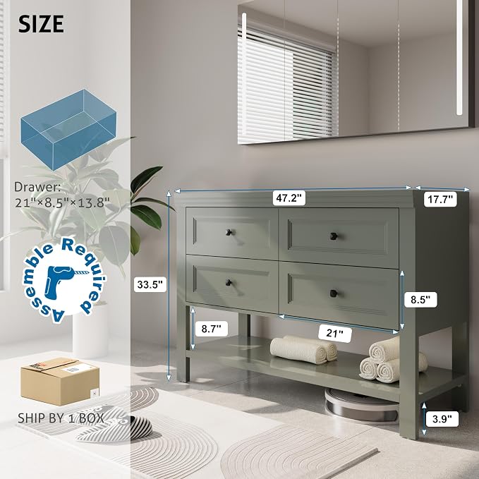 eclife 48" Bathroom Vanity - Image 2