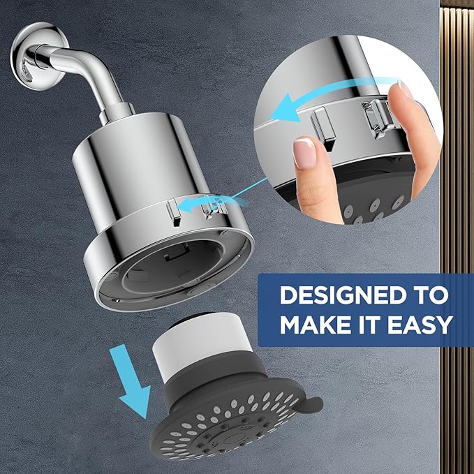 Filtered Shower Head with 5 Modes, HOPOPRO High Pressure Showerhead with Filter - Image 5