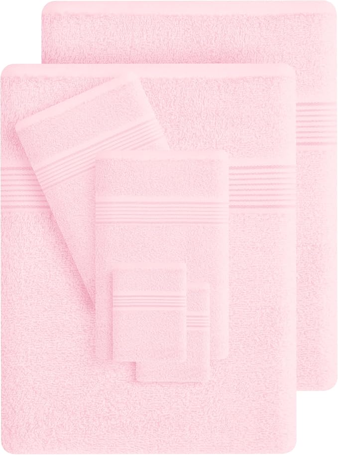 Belizzi Home 100% Cotton Towel Set, Contains 6 Soft Bath Towel, 6 Hand Towels - Image 3