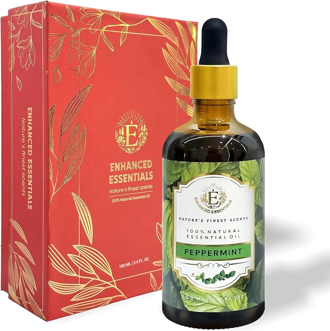 Luxurious Peppermint Essential Oil by Enhanced Essentials|Slow Distilled by Unknown
