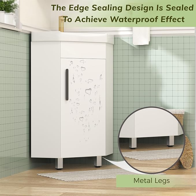 24" Corner Bathroom Vanity Sink Combo - Image 6