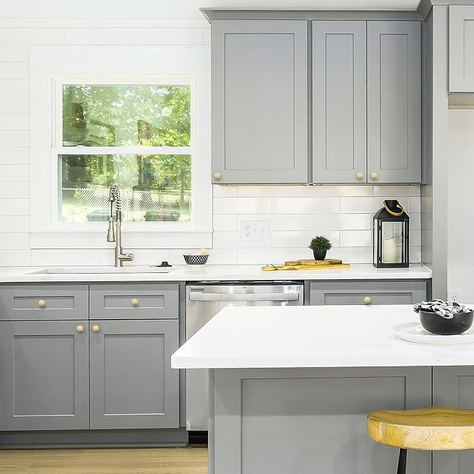 Ravinte 30Pack Drawer Pulls 1-1/4 Inch Kitchen Cabinet Knobs Solid Brushed - Image 6