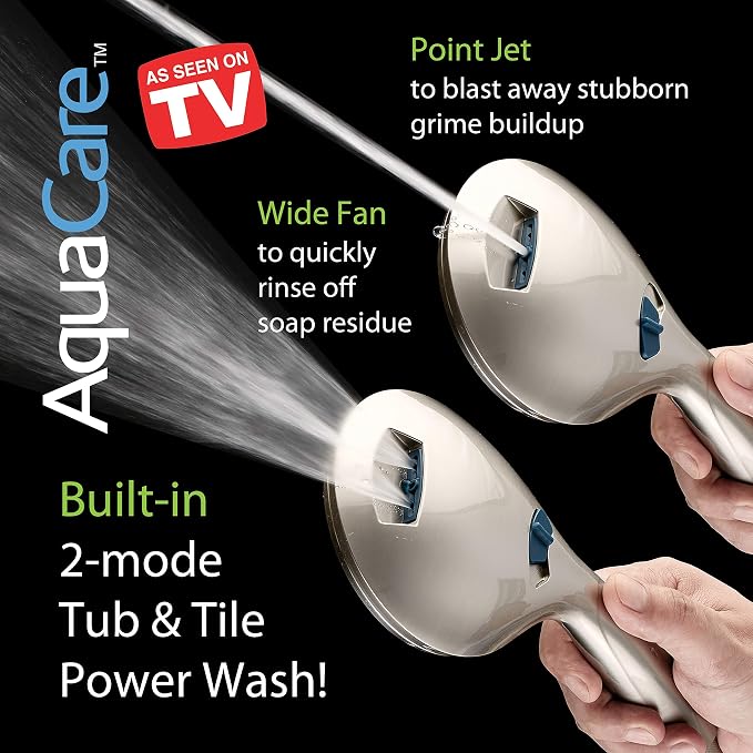 Hotel Spa AquaCare High Pressure 8-mode Handheld Shower Head, Anti-clog Nozzles - Image 7