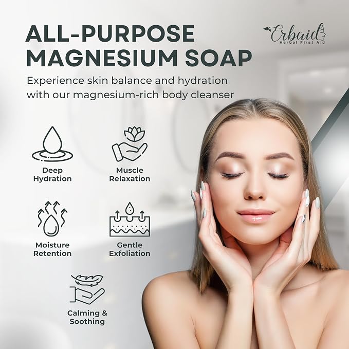 Dead Sea Magnesium Soap Bar – Deep Cleansing, Moisturizing Body Soap - Image 2