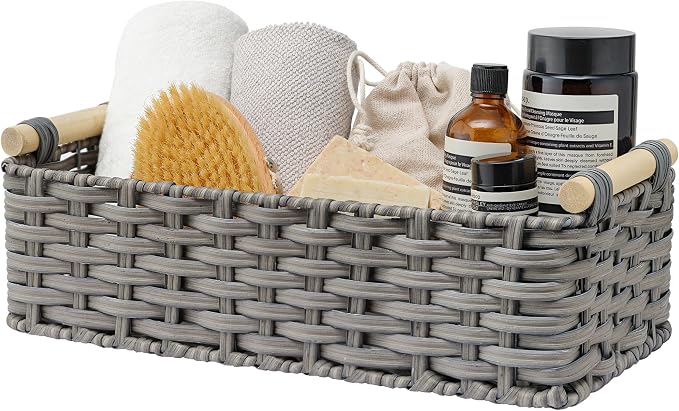 GRANNY SAYS Wicker Baskets for Storage, Wicker Baskets for Shelves, Waterproof by GRANNYSAYS