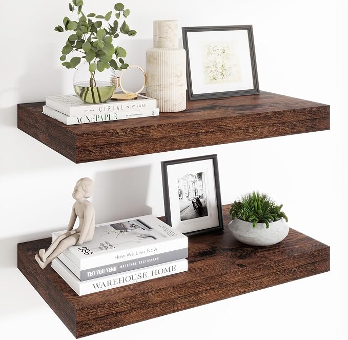 Heimlove 24 x 12 Inch Deep Floating Shelves Wall Mounted - Image 7