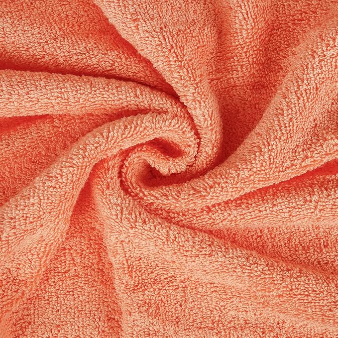 CASA COPENHAGEN Solitaire 6 Pieces Towel Set- Malibu Peach, 600 GSM 2 Bath - Image 5