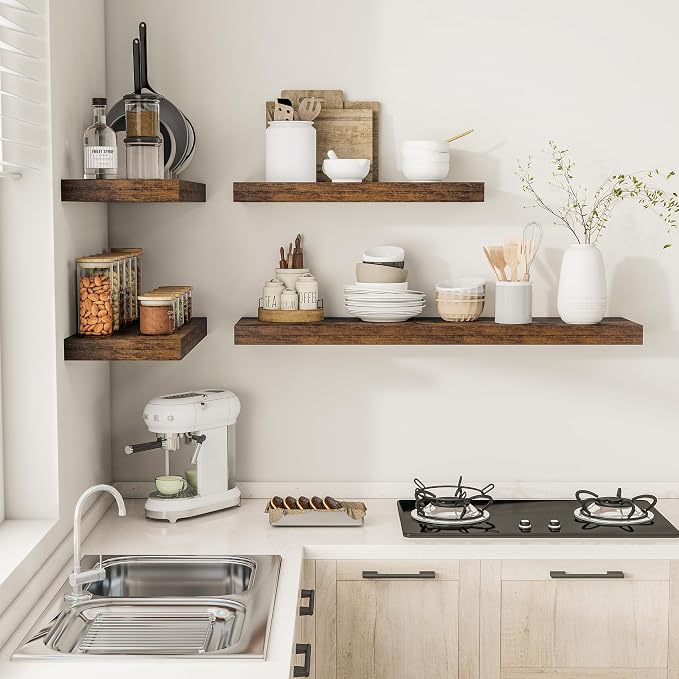 Vivelove 12" Deep Floating Shelves 47.2" Long, Wall Shelves - Image 6