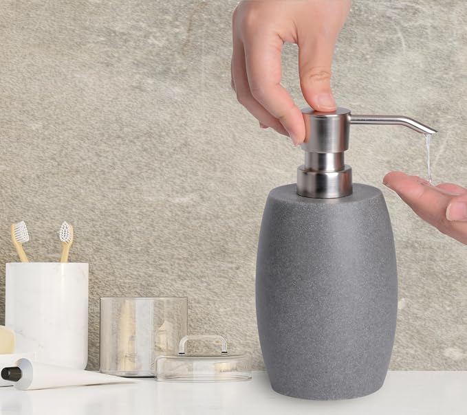 Sandstone Textured Resin Soap Dispenser - Image 7