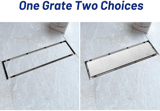 Linear Shower Drain 12", Brushed Floor Drain - Image 7