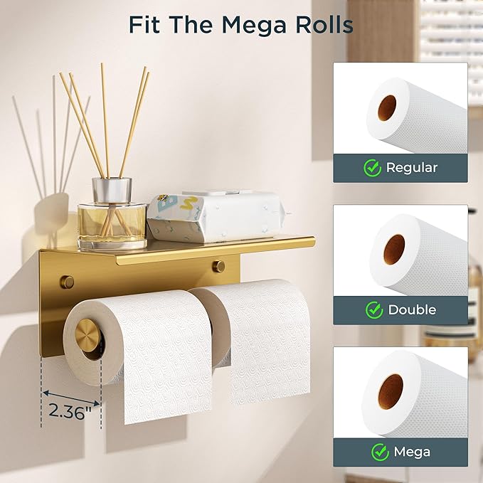 FORIOUS Double Toilet Paper Holder - Image 4