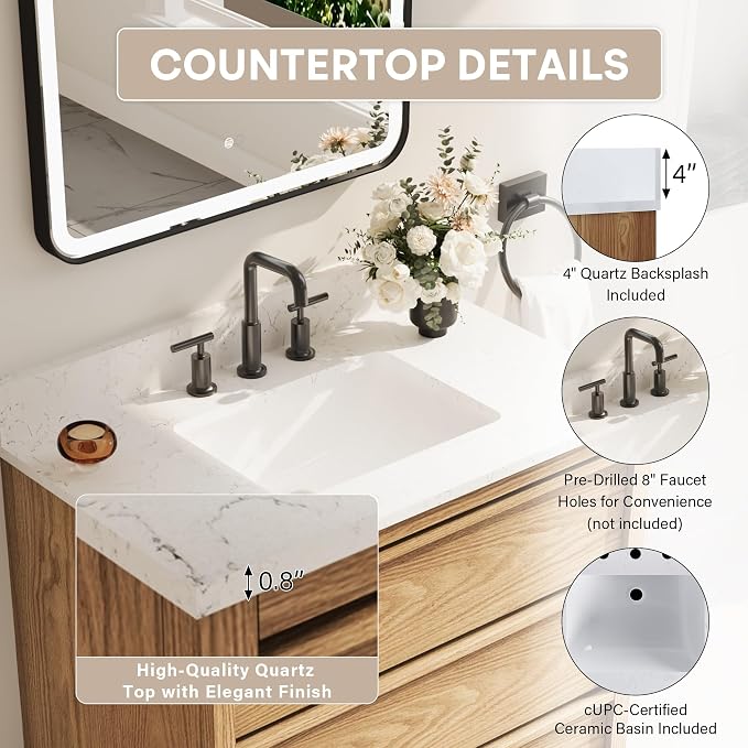WELLFOR 36" Bathroom Vanity - Image 6