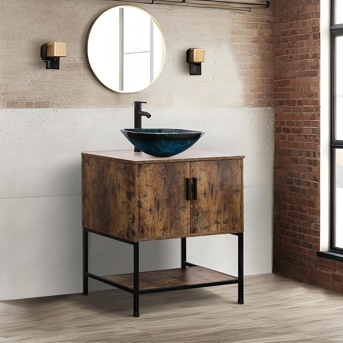UEV Rustic Brown 30" Bathroom Vanity - Image 3