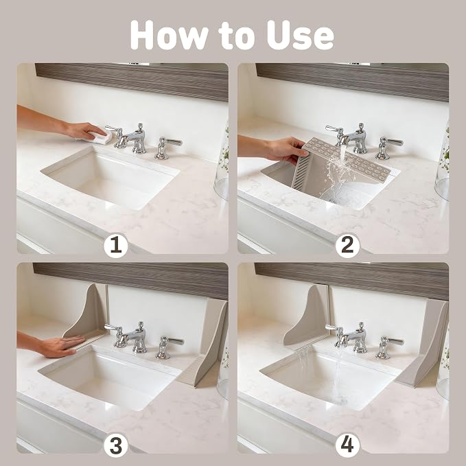 Roslim No-Adhesive 2-Pack All-Silicone Shower Splash Guard - Image 4
