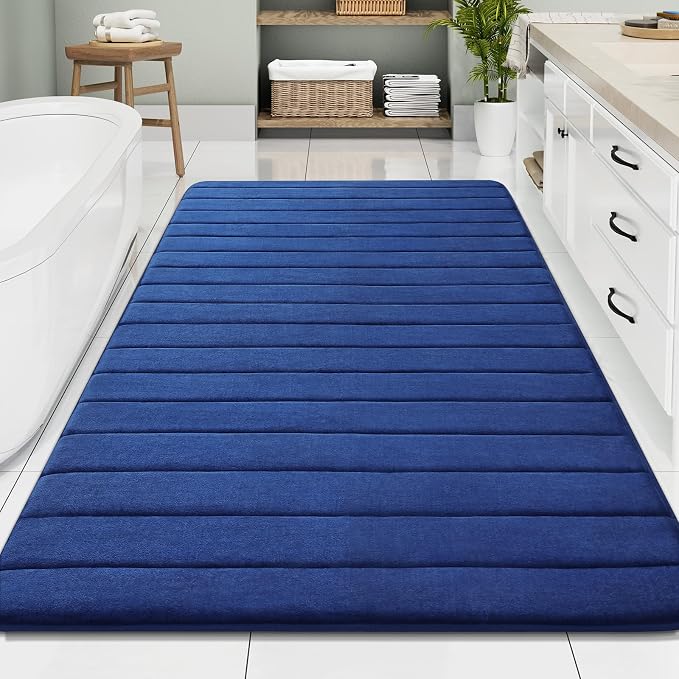 Buganda Memory Foam Bath Mat, Ultra Soft and Non-Slip Bathroom Rugs, Water by Buganda