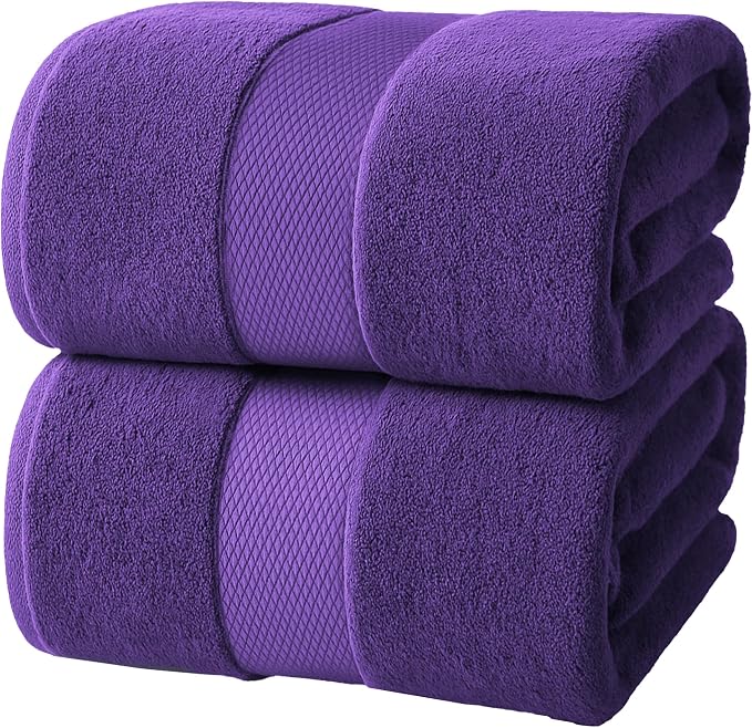 Infinitee Xclusives– Luxury Bath Sheets Towels – 2 Pack 600 GSM– 100% Ring Spun by InfiniteeXclusives