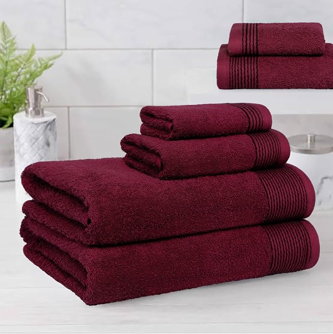 Belizzi Home 100% Cotton Ultra Soft 6 Pack Towel Set, Contains 2 Bath Towels - Image 3