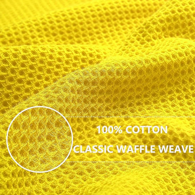 Homaxy 100% Cotton Waffle Weave Kitchen Dish Towels, Ultra Soft Absorbent Quick - Image 2