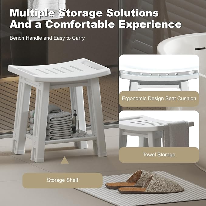 Shower Chair for Inside Shower, 400 lbs Shower Stool - Image 3